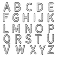 3D Silver Sequin Uppercase letters Alphabet