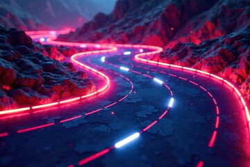 Intricate swirling lines forming abstract race track , race, speed lines, backdrop