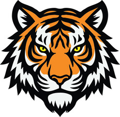 Mascot Tiger Head Vector Art - Bold and Dynamic Illustration Design
