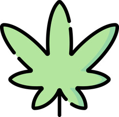 Marijuana Illustration on a white background