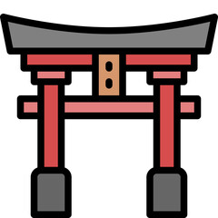 torii filled outline icon