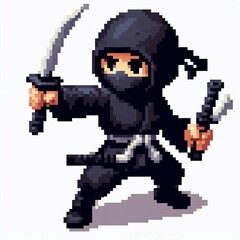 Obraz premium Pixelated Ninja Suitable for editorial use
