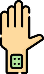 nicotine patch Illustration on a white background