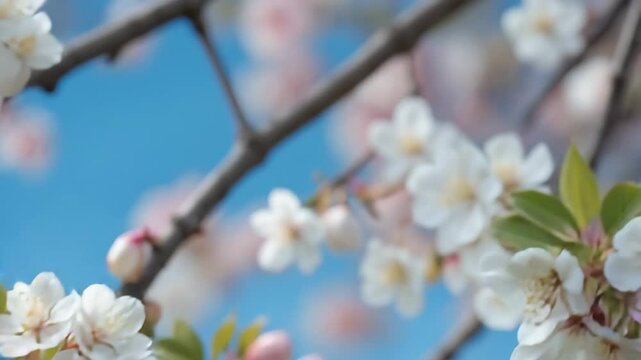 Apple blossoms on a lovely spring day.