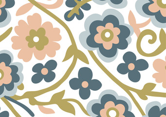 Blossoms Illustration for Wall Art, Book Covers, Invitations