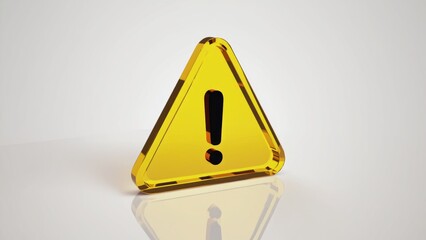 Warning triangle with a black exclamation mark on a yellow background, ideal for use in safety and caution contexts