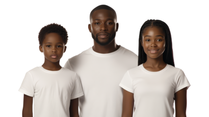 Timeless family portrait, capturing the essence of togetherness in white