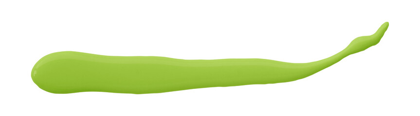 green brush isolated on transparent background