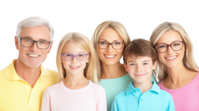 A cheerful family portrait, capturing heartwarming moment of togetherness and love