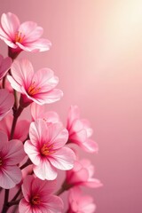 Gypsophila against a shimmering pink gold gradient Perfect for invitation design , airy, summer