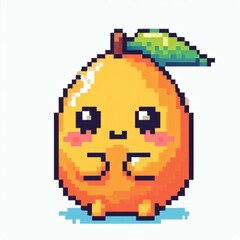 Cute Pixel Orange Suitable for Editorial Use