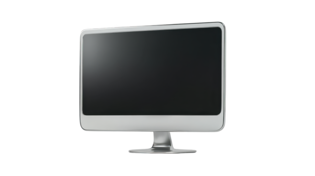Sleek black computer monitor, a modern display for enhanced productivity and digital content creation