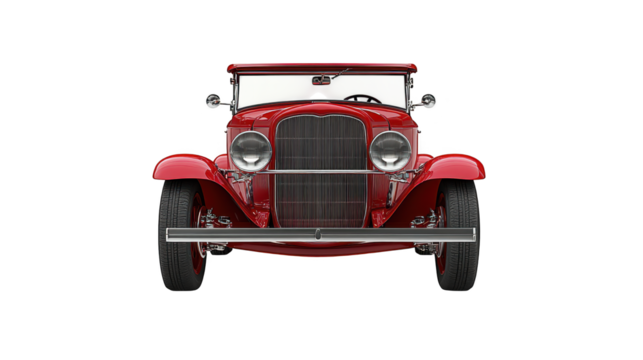 Classic red and white convertible car, embracing vintage charm openair driving adventures