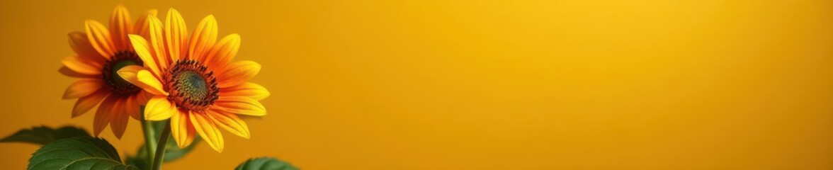 Fototapeta premium Vibrant orange firecracker sunflower, isolated , photography, royalty free, petal