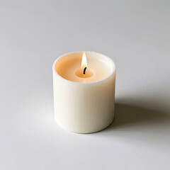 Candle white background