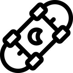 skateboard Illustration on a white background