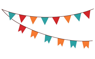 Obraz premium Colorful Sharp Flags Garland Element