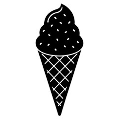 "High-quality ice cream cone summer vector, perfect for any digital design or print project."