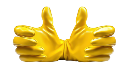 Vibrant yellow gloves, enhanced hand protection and safety in industrial medical settings
