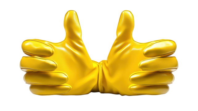 Vibrant yellow gloves, enhanced hand protection and safety in industrial medical settings