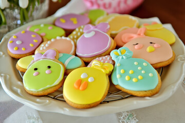 Easter Brunch Table with Delicious Treats