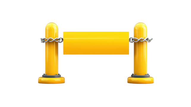 Highvisibility yellow barrier with metal bars for enhanced safety and security in construction crowd control