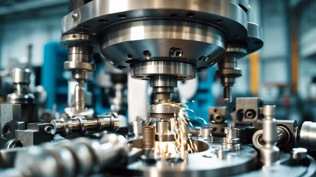 CNC bending machine automatically. Production of a spring.