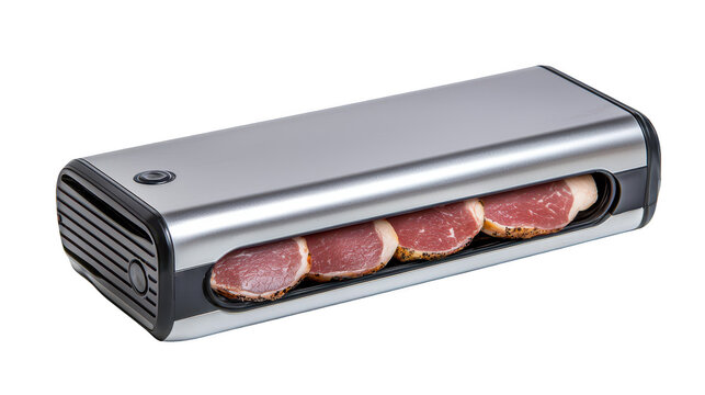 Meat slicer in action, thinly sliced deli for sandwiches and more sliced