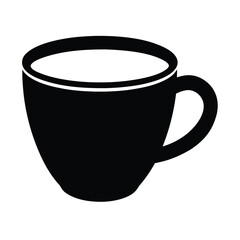black cup of coffee vector illustration