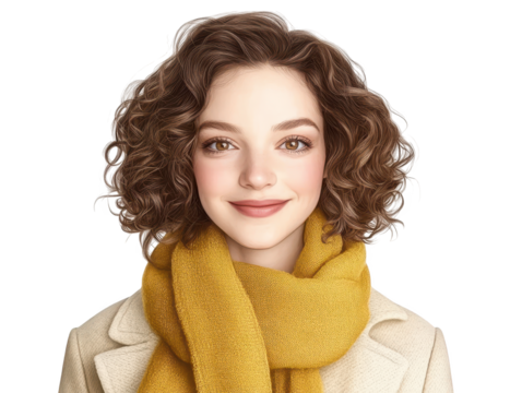 Magnificent curly hair, a stunning portrait of woman with voluminous, natural curls
