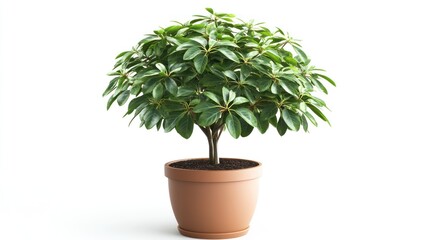 Potted plant, studio, white, green, lush