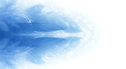 Soft Blue Feathers, Abstract Background Texture AI Generated
