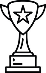 trophy, silhouette, black and white, simple design, icon, award, victory, achievement, championship, clean lines, minimalist, graphic, symbol, cup, handle, pedestal base, contrast, solid shape, vector
