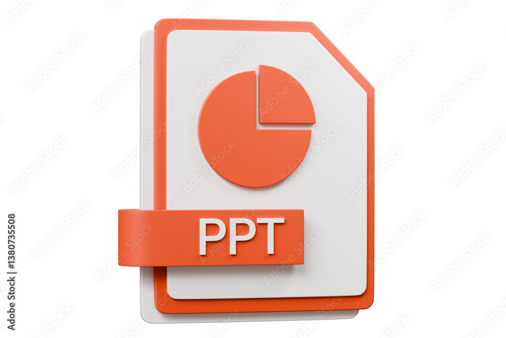 Poster 3d file folder document ppt icon. minimal word ppt presentation document icon. document form. busine