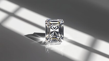 A single diamond resting on a plain white background