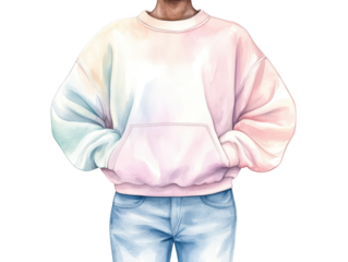 Drawing of a person wearing hoodie, simple yet stylish illustration mysterious