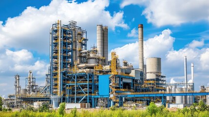 Obraz premium Large industrial furnace processing raw materials for manufacturing.