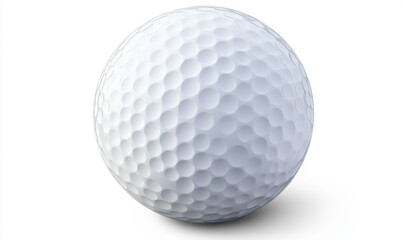 White golf ball on white background for sports or game concepts