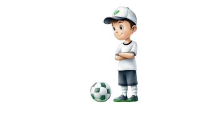 Dynamic action shot of boy playing soccer, athletic pose and skill in motion boy