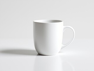 Obraz premium Realistic white cup isolated on transparent background