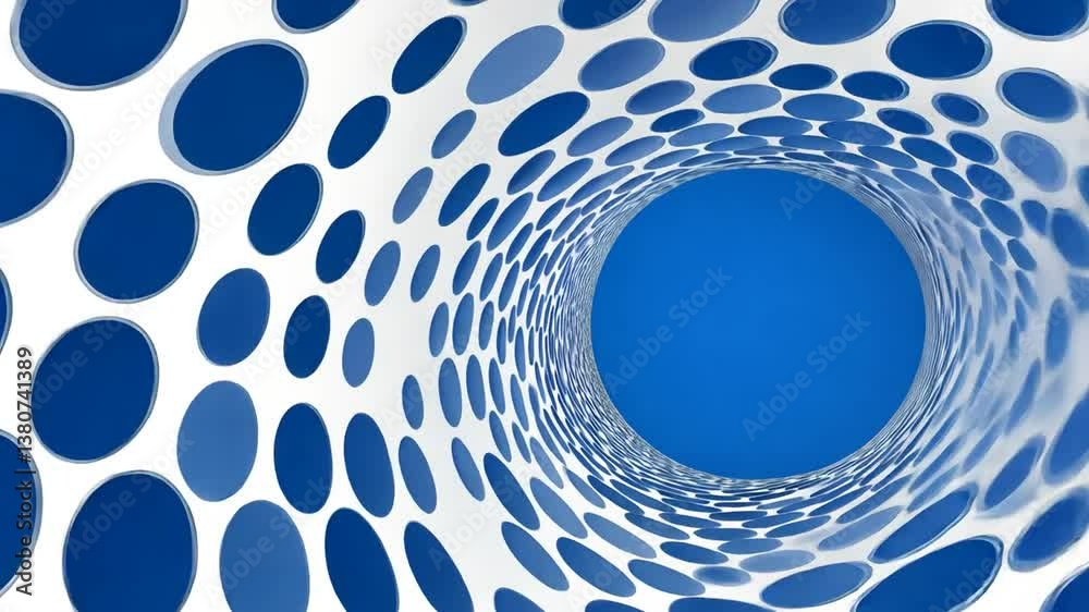 Poster futuristic abstract blue halftone circle design in vector format generative ai