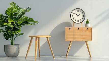 A blank tabletop calendar on a minimalist background, perfect for customization.