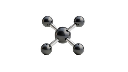 Molecular structure, three interconnected spheres representing a chemical bond in chemistry