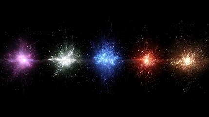 Fototapeta premium Cosmic energy burst space digital art night sky abstract view universe concept