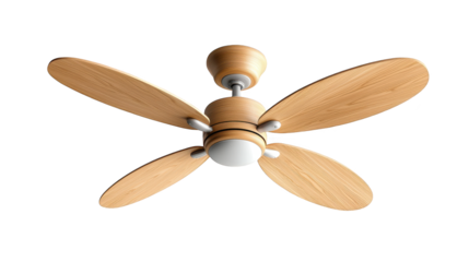 Elegant wooden ceiling fan with integrated light, enhance airflow and ambiance