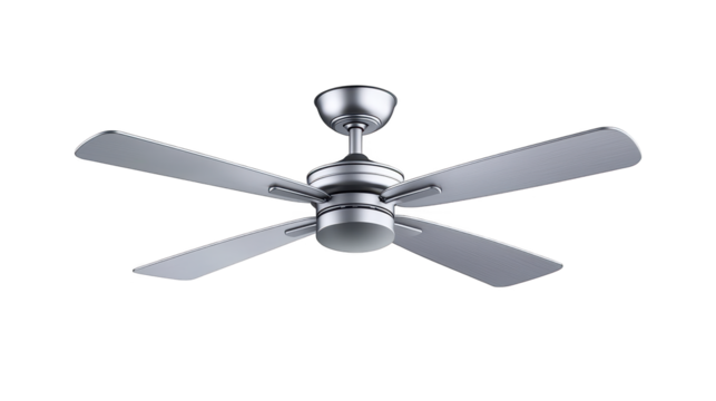 Modern ceiling fan with integrated light, efficient air circulation and illumination for a comfortable living space