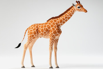 Obraz premium Adorable 3d illustration of a giraffe calf with a playful expression in a charming pose full body view
