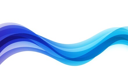 Abstract Blue Wave Background Design AI Generated