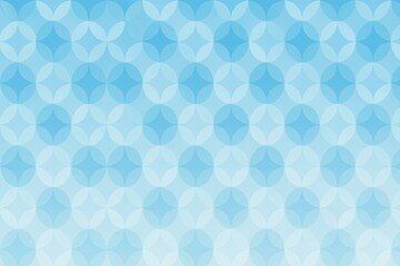 Geometric Harmony in Azure: An elegant geometric pattern composed of repeating shapes in varying shades of blue, creating a sense of depth and subtle interplay of light and shadow.