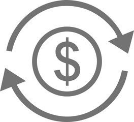 Obraz premium black and white icon, money bag symbol, dollar sign, simple graphic design, financial concept, wealth representation, minimalist illustration, banking icon, currency symbol, economic imagery, vector s